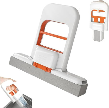 Handheld Silicone Glass Wiper with Folding Handle