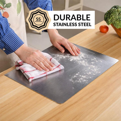 Stainless Steel Counter Top Chopping Board and Rustproof Reversible Cutting Board