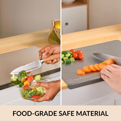 Stainless Steel Counter Top Chopping Board and Rustproof Reversible Cutting Board