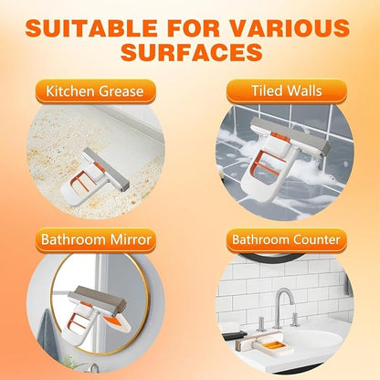 Handheld Silicone Glass Wiper with Folding Handle